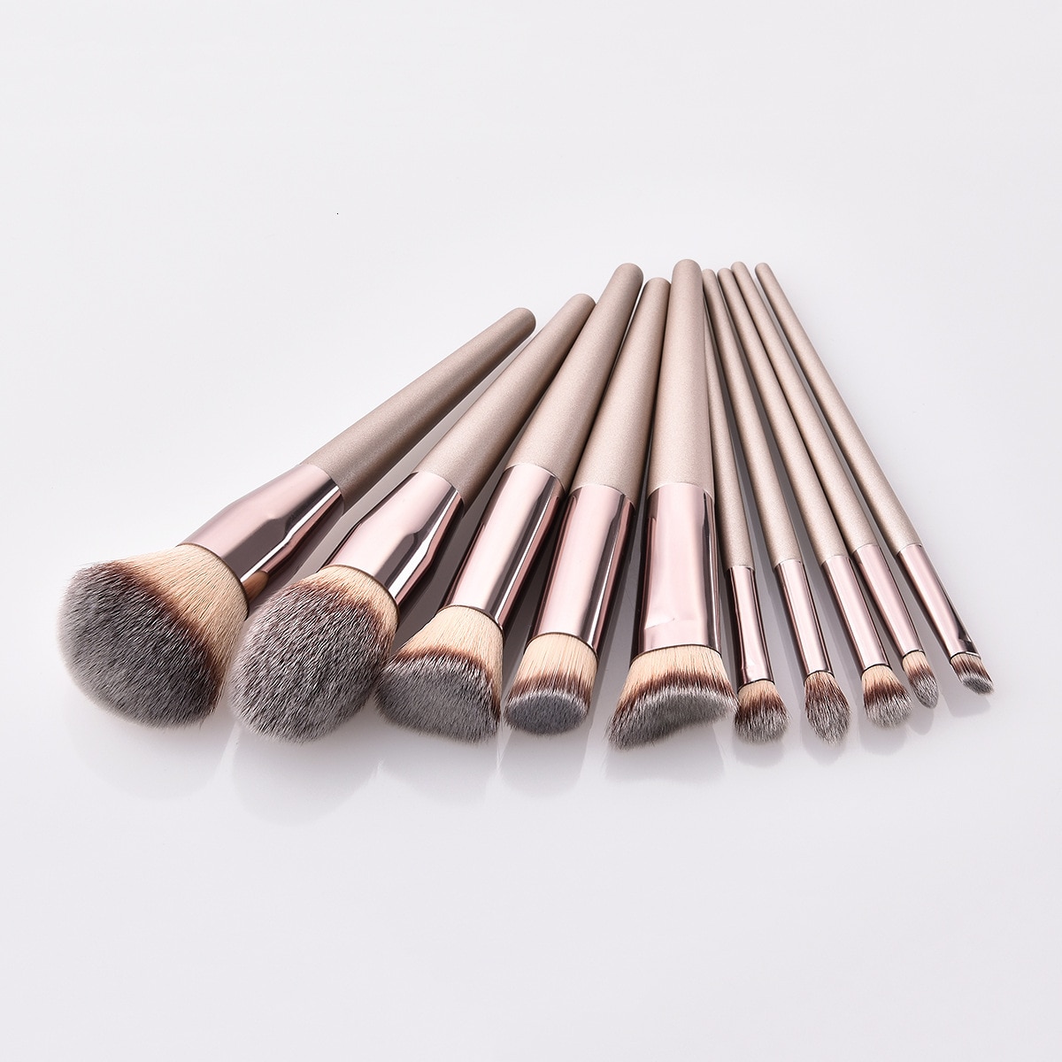 Professional Champagne Color Makeup Brushes