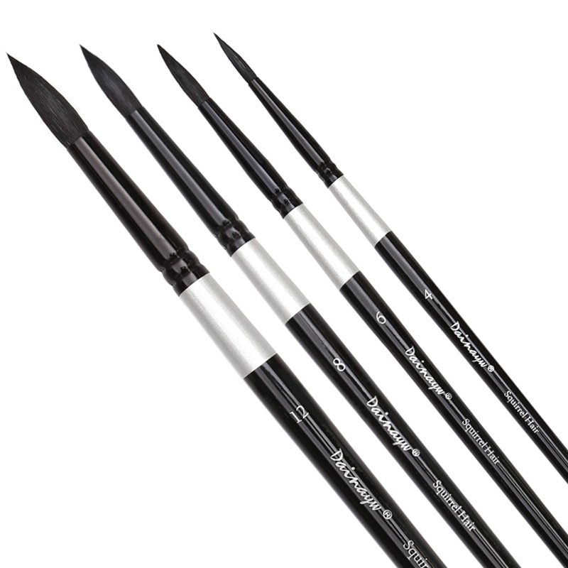 Set of 4 Professional Black Brushes