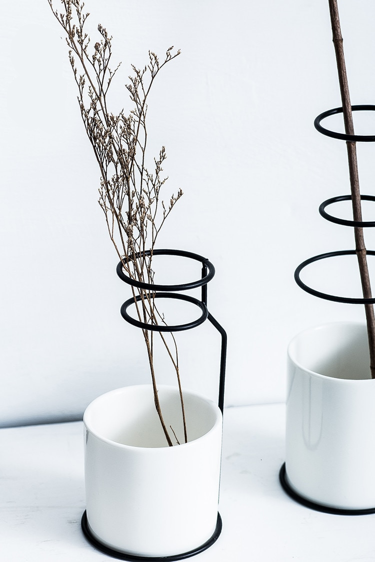 Nordic Metal Vase for Home Decor